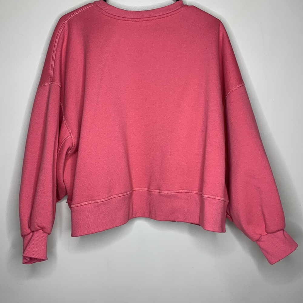 Skull House | Pretty Pink Oversized Sweatshirt ALTERNATIVE BARBIE CORE OS Crop - Picture 5 of 10